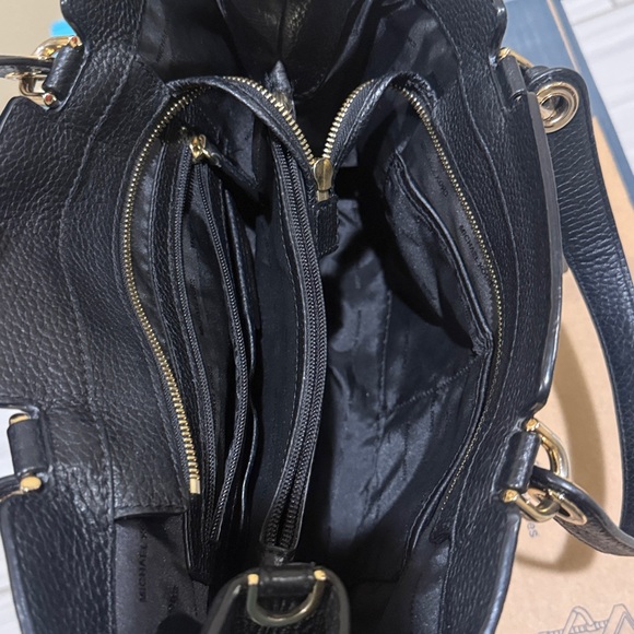 Michael Kors Black Pebbled Leather Tote- Gently used - Picture 4 of 5